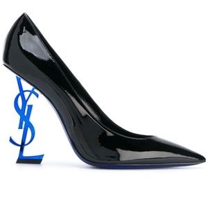 YSL Saint Laurent Black/Blue Opyum Pump